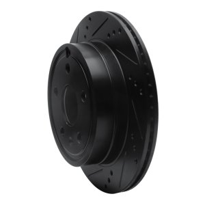 Chevrolet Equinox Brake Rotor (1) - Rear Left - R1 Concepts - Drilled & Slotted - Black - `10-`17